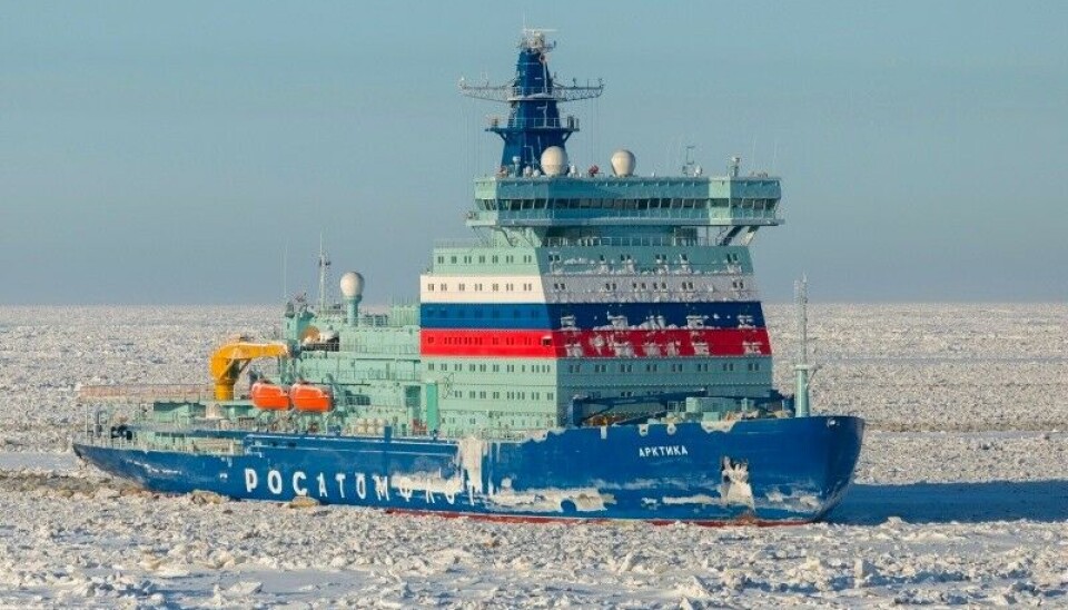 The 'Arktika' is the first of Russia's first new generation 22220-class icebreakers. A total of six vessels of the class will be built. Photo: Rosatomflot