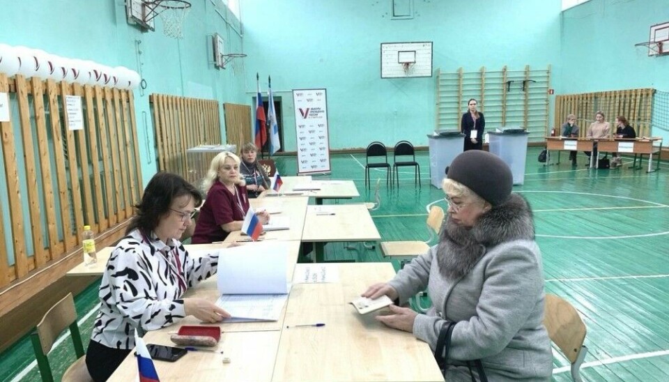 Voting poll in Arkhangelsk, Northern Russia. Photo: Arkhangelsk branch of the United Russia (Edinaya Rossiya) VK page.