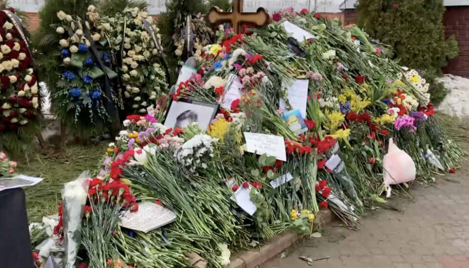 Grave of Alexei Navalny at Moscow’s Borisovskoye cemetery. Photo: The Barents Observer