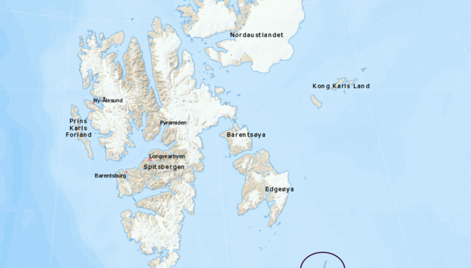 Hopen island is located in the south-east of the the archipelago of Svalbard. Photo: Geokart.npolar.no
