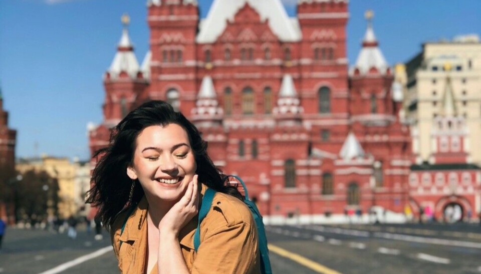 Samantha on the Red Square. She used to be based in Moscow as The Moscow Times reporter. Photo: personal archive