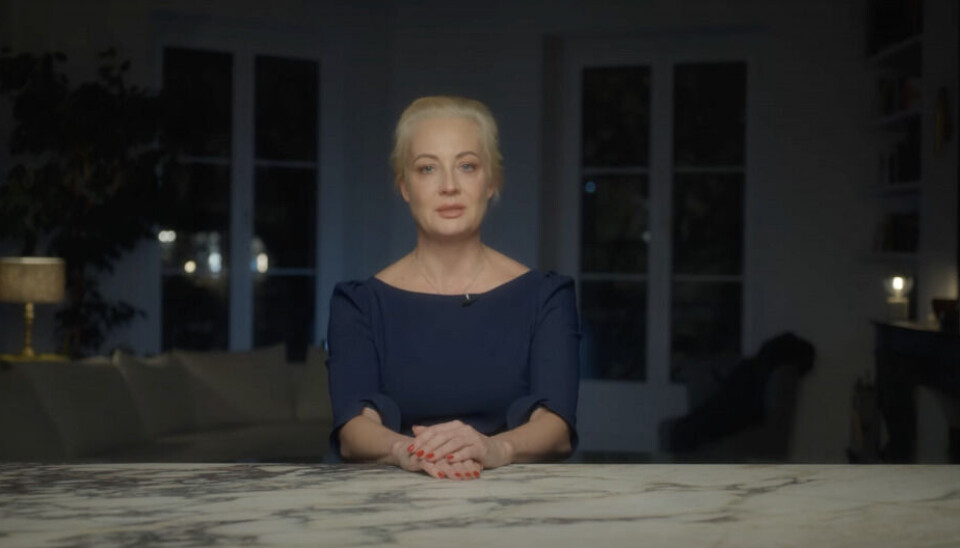 Yulia Navalnaya announces she will continue her husband Aleksei Navalny's political work. Photo: Screenshot from @NavalnyRu YouTube channel.