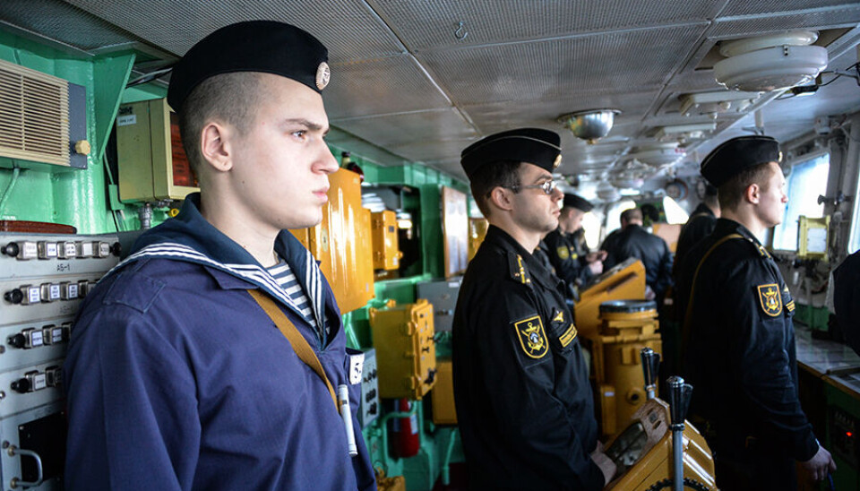 Crew members at duty on the bridge of Admiral Lavchenko. Photo: Northern Fleet information department