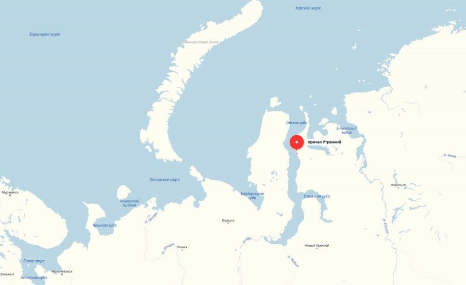 The Utrenny port in Gydan Peninsula, Russian Arctic