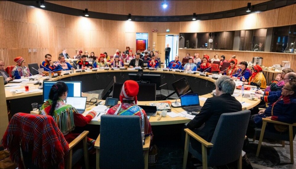 The Sámi Parliament gathering in Sajos, Inari in January 2024. Photo: Ville-Riiko Fofonoff / Sámediggi | Saamelaiskäräjät