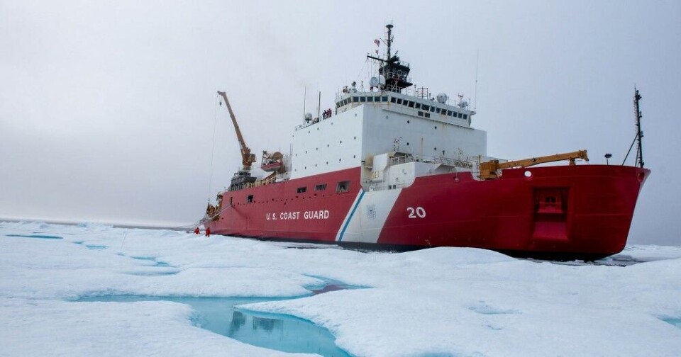 U.S icebreaker and coast guard vessel Healy is on a historical voyage from Alaska to Norway. Photo: U.S Coast Guard on Facebook