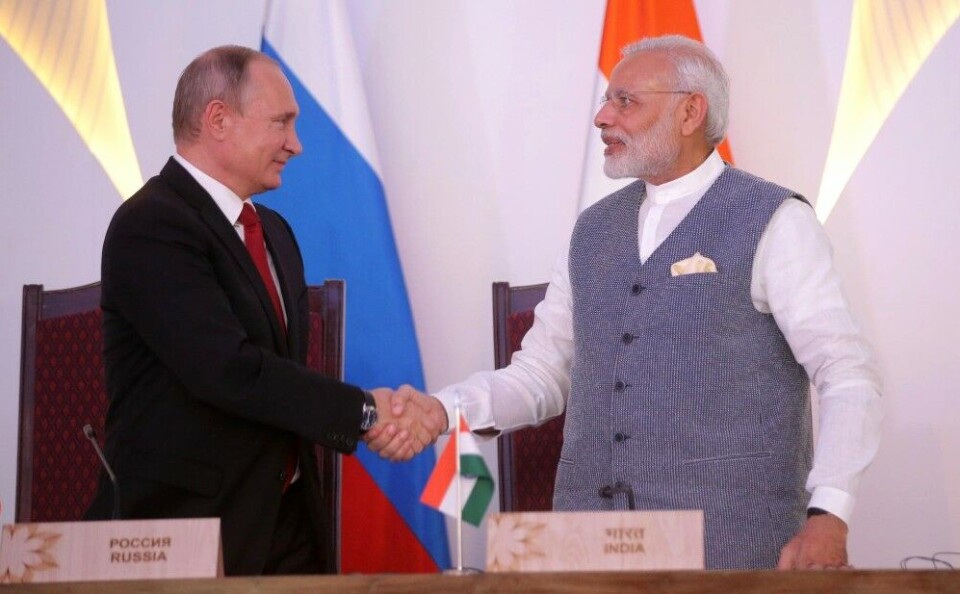 Vladimir Putin talked cooperation with India's Narendra Modi ahead of last week's BRICS summit. Photo: Kremlin.ru