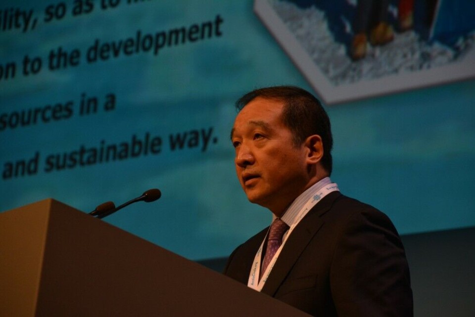 COSCO Vice President Ding Nong. Photo: Atle Staalesen