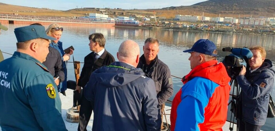 Minister of Emergency Situations Yevgeny Zinichev in Pevek. Photo: mchs.gov.ru