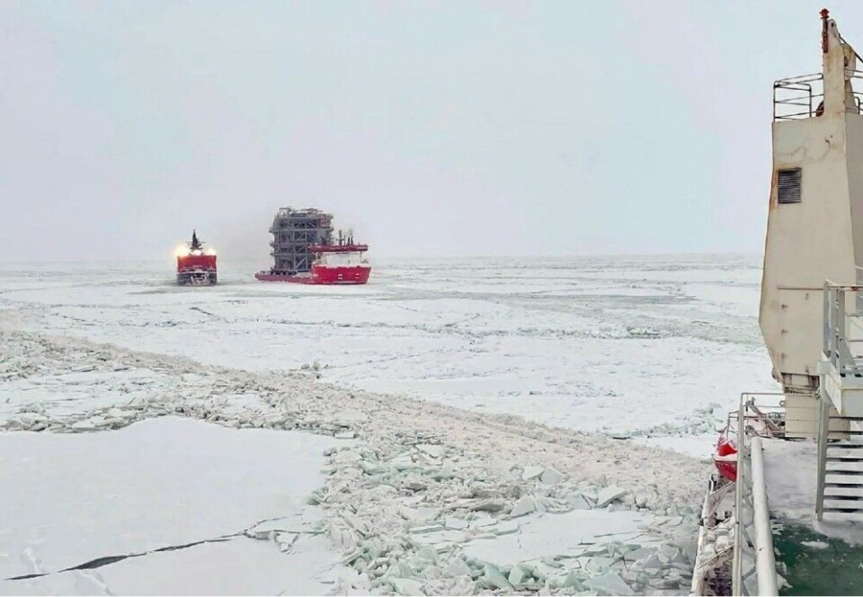 “Audax” on Northern Sea Route in February 2022. Photo: Rosatom