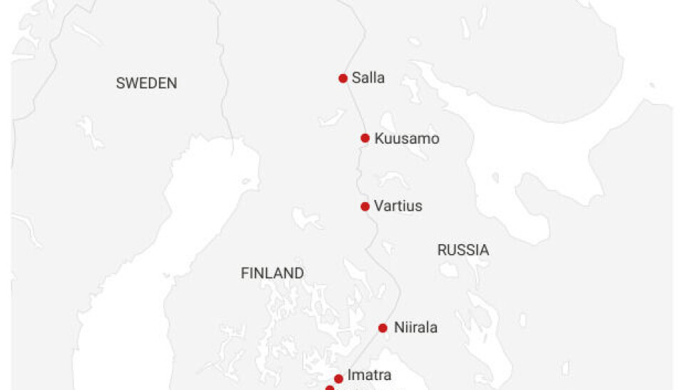 Finland’s border crossings at the eastern border.