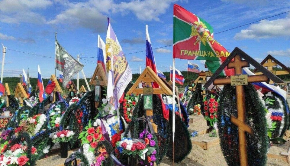 Graveyards in Murmansk are being expanded because of the many men killed in Ukraine. Photo: Violetta Grudina on Telegram