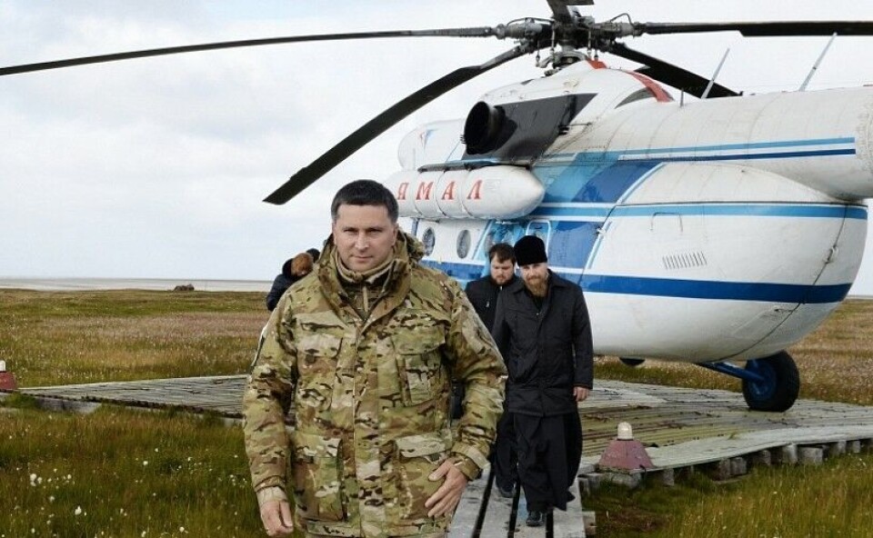 Regional leader Dmitry Kobylkin visits Bely Island. Photo: Yamal-Nenets administration