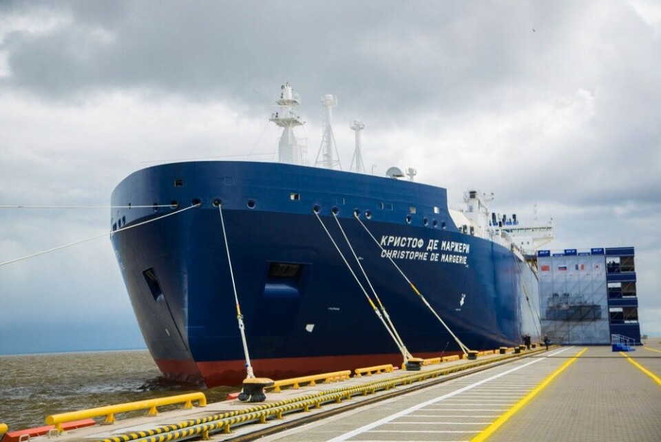 First Arctic LNG tanker 'Christophe de Margerie'. Photo: Sovcomflot