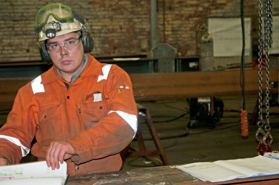 Worker at Reinertsen in Murmansk. Photo: Thomas Nilsen
