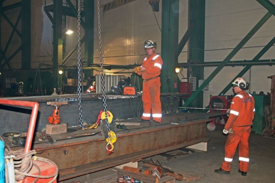 Construction workshop at Reinertsen in Murmansk. Photo: Thomas Nilsen