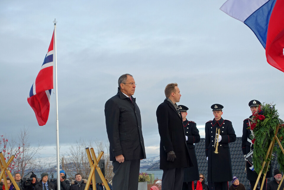 Sergey Lavrov visiting Kirkenes in October 2014. Photo: Trude Pettersen