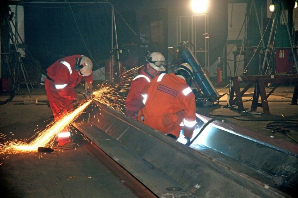 Workers at Reinertsen in Murmansk. Photo: Thomas Nilsen