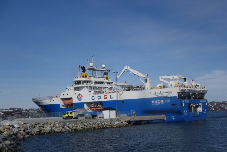 'Hai Yang Shi You 720' in Kirkenes, Norway. Photo: Atle Staalesen