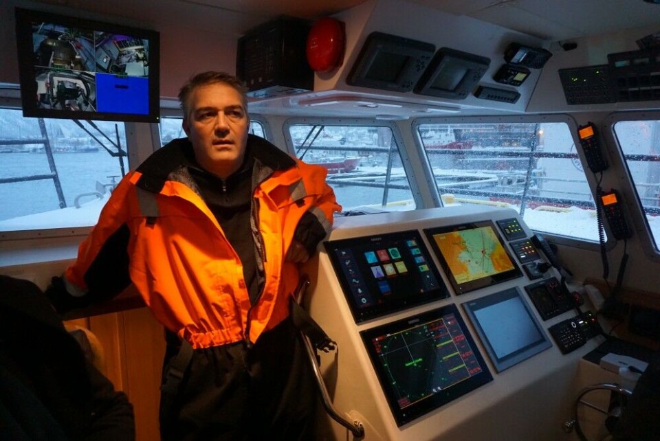 Bent Gabrielsen is so far satisfied with how the electric engines works. Photo: Thomas Nilsen