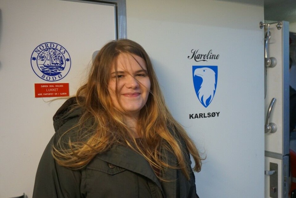 The fishing boat is named after Karoline, Bent's daughter that also plan to work with fishing. Photo: Thomas Nilsen