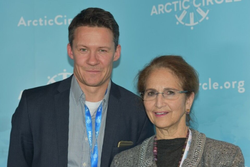 Barents Observer Director Atle Staalesen and Arctic Now Publisher Alice Rogoff. Photo: Thomas Nilsen