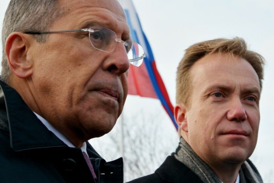 Sergey Lavrov's last visit to Norway was in October 2014 when Børge Brende invited him to celebrate the 70th anniversary of the Red Army's liberation of Finnmark. Photo: Thomas Nilsen