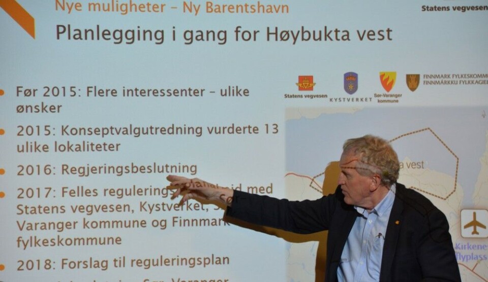 Big plans for new Arctic sea port in Kirkenes, says Road Agency leader Thorbjørn Naimak. Photo: Atle Staalesen