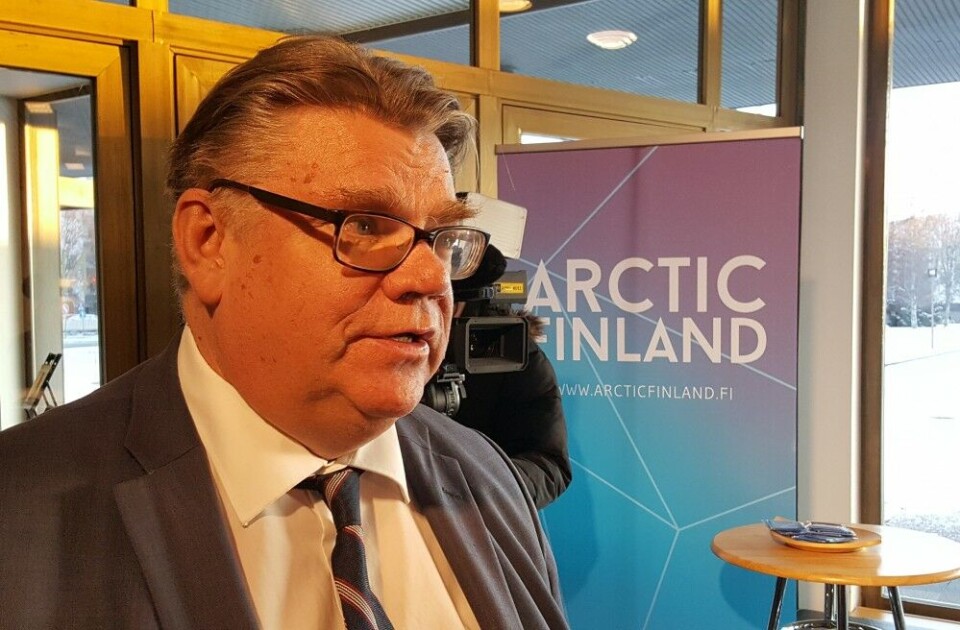 Finnish Foreign Minister Timo Soini. Photo: Thomas Nilsen