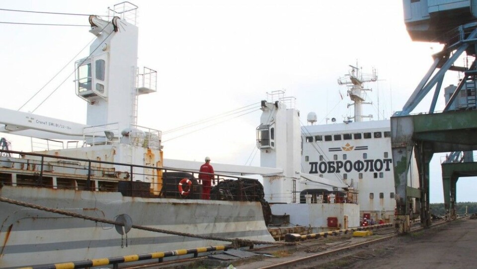 The 'Garmoniya' arrives in Arkhangelsk. Photo: Dvinaland.ru
