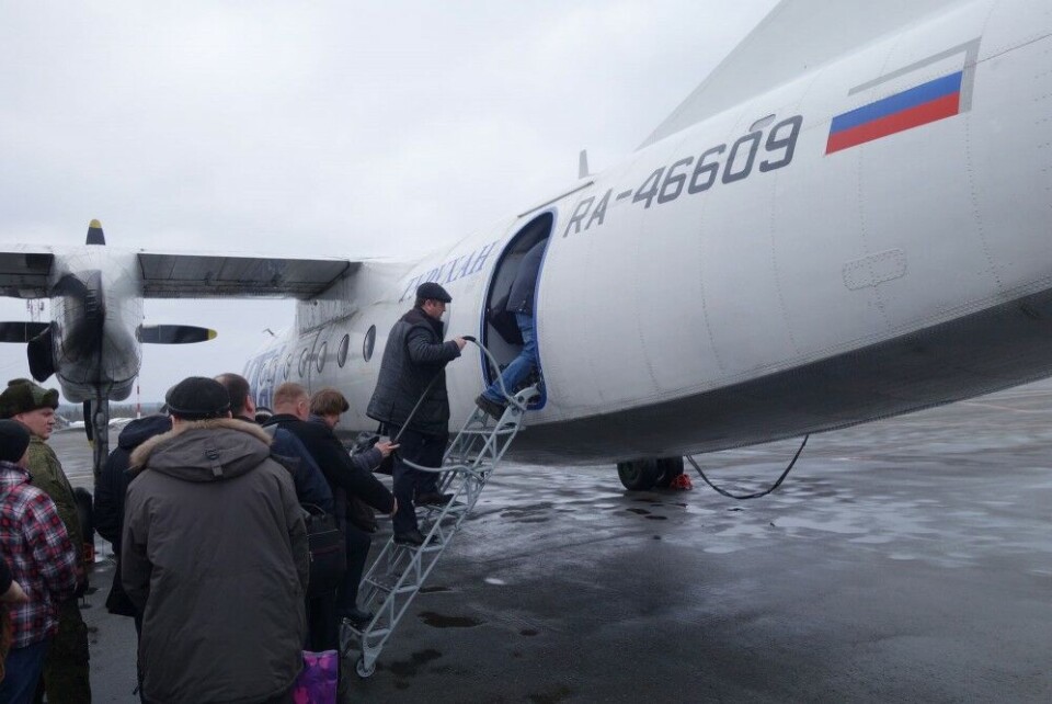Fasten your seat belts, departure from the Russian Arctic. Photo: Atle Staalesen