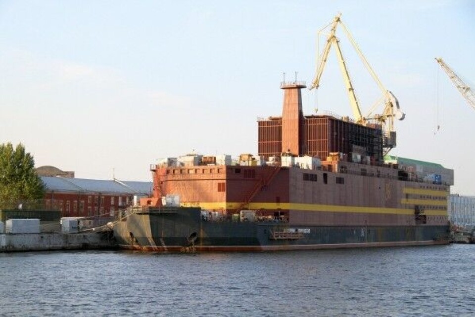'Akademik Lomonosov' floating NPP at the Baltic Yard. Photo: bz.ru