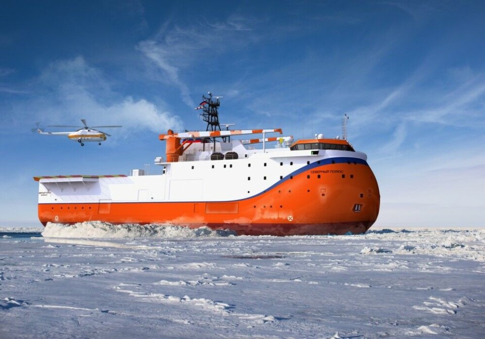 The 'North Pole' research station will be able to autonomously drift through Arctic waters for period of up to two years at a time. Illustration: admship.ru