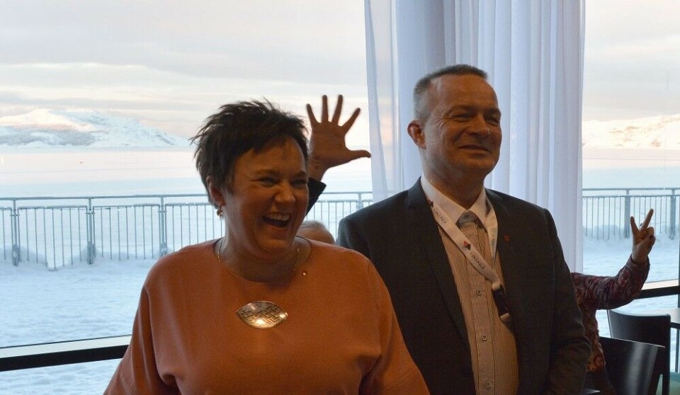 Ragnhild Vassvik and her Finnmark County will soon merge with neighboring Troms, currently headed by county council leader Willy Ørnebakk. Photo: Atle Staalesen
