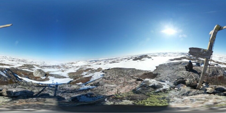 360° panorama view from a small mountain outside Kirkenes, Norway. Photo: Thomas Nilsen