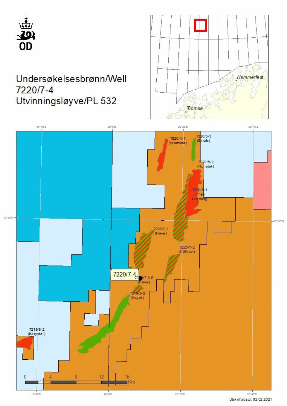 The new discovery in the Barents Sea is located near the Johan Castberg field. Map by npd.no