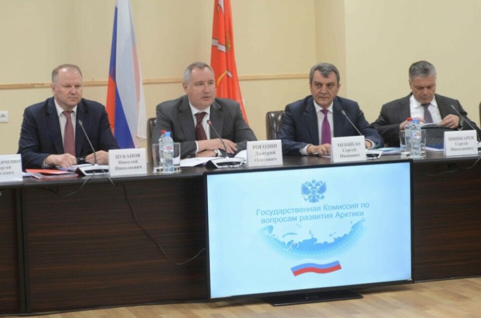 The latest Arctic Commission meeting in St. Petersburg late June. Photo: Twitter.com/Rogozin