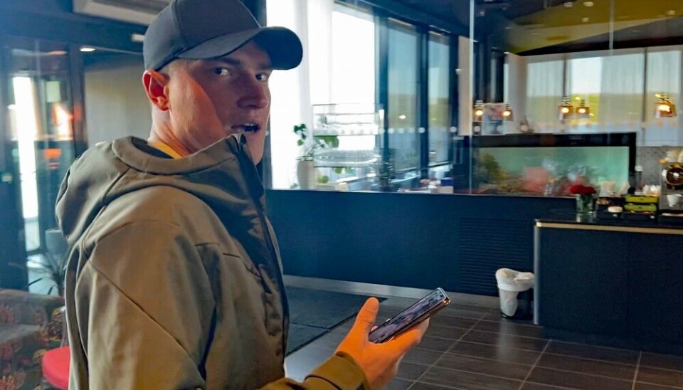 Andrei Medvedev in June unsuccessfully tried to stay undercover when visiting Kirkenes. But he was discovered by the Barents Observer. Photo: Thomas Nilsen