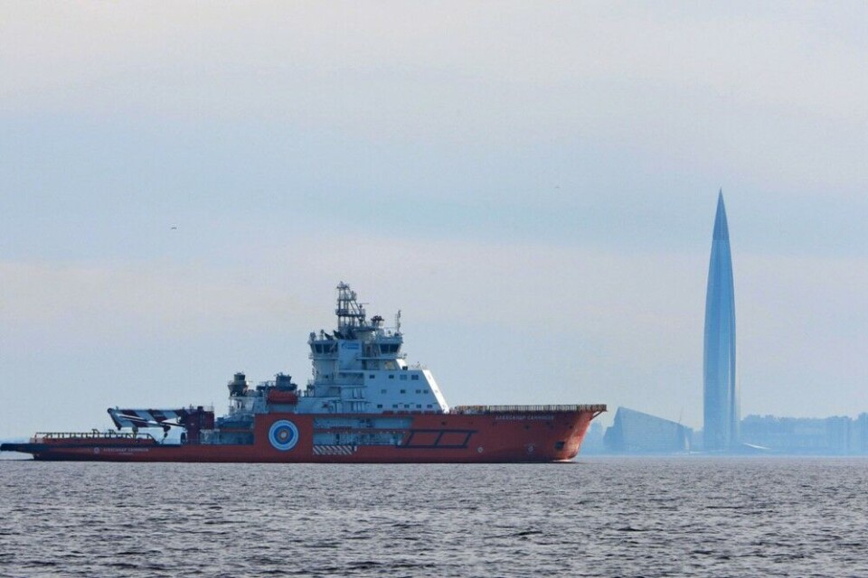 Icebreaker 'Aleksandr Sannikov' is ready to set course from St.Petersburg to the Arctic. Photo: Gazprom Neft