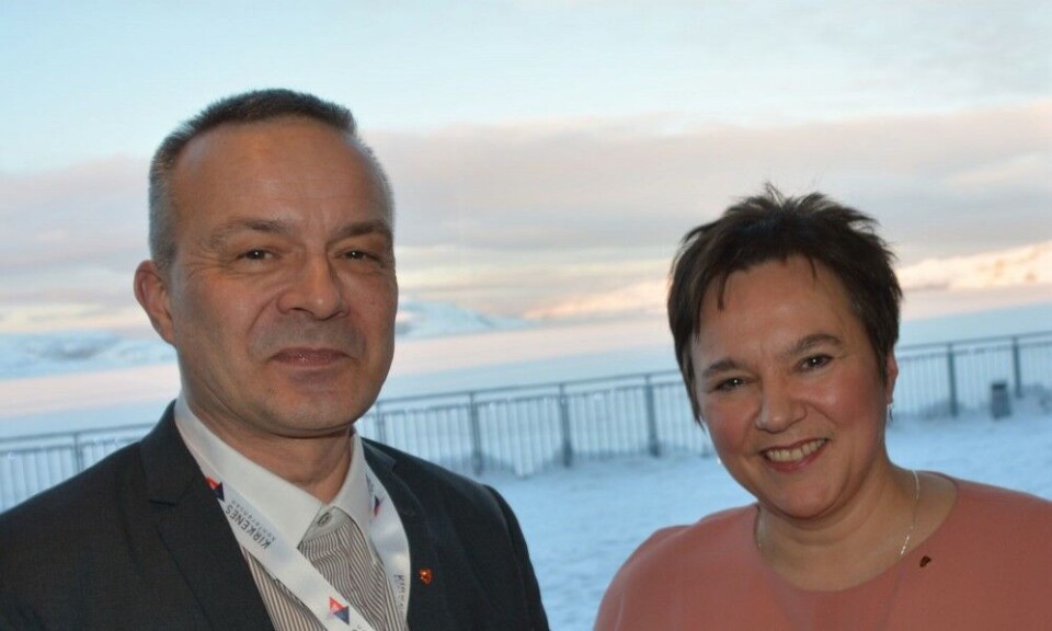 Troms and Finnmark County leaders Willy Ørnebakk and Ragnhild Vassvik. Photo: Atle Staalesen
