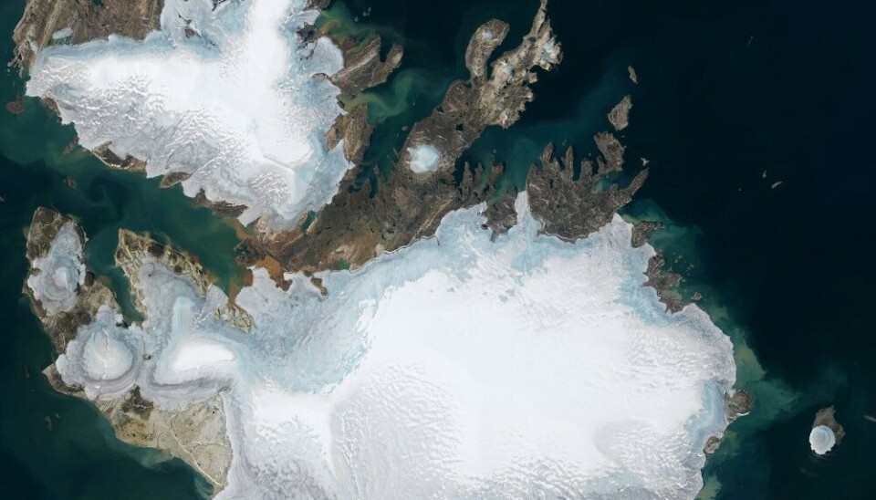 Sattelite picture of the island Nordaustlandet - part of the Norwegian Archipelago of Svalbard, taken on August 9, 2024. Photo: NASA
