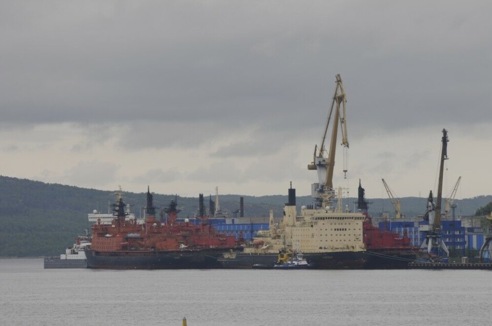 Atomflot is the service base for Russia’s fleet of civilian nuclear powered vessels north of Murmansk in the Kola Bay. Photo: Thomas Nilsen