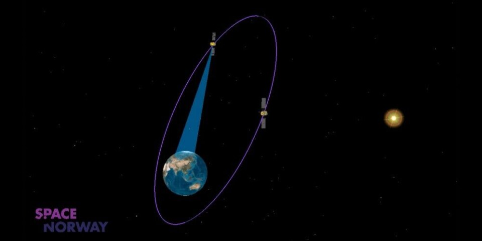 Two new satellites will give internet to the Arctic. Illustration by Space Norway