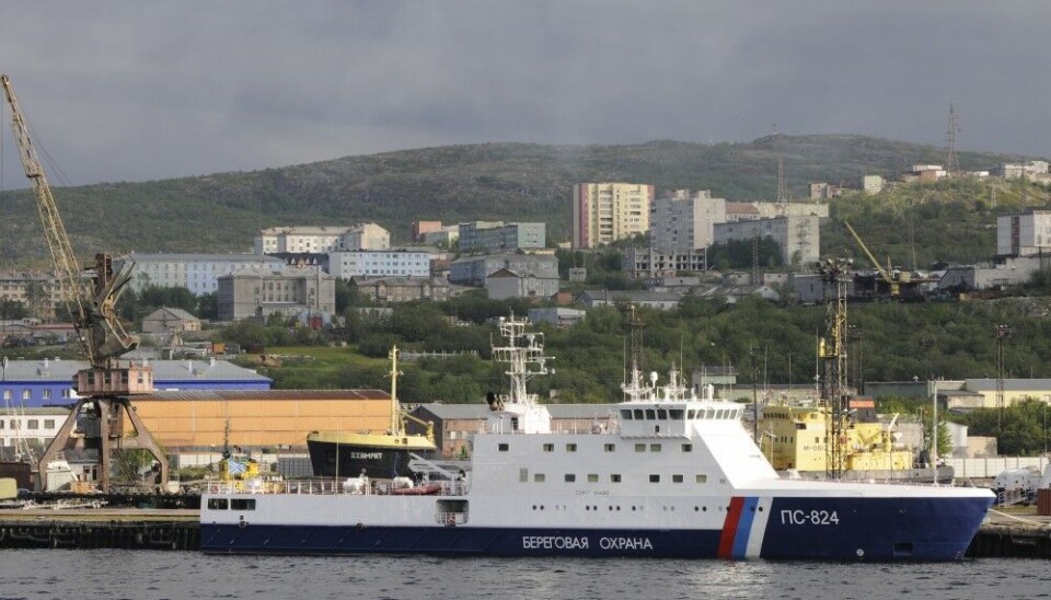 FSB Coast Guard vessel at port in Murmansk. Photo: Thomas Nilsen