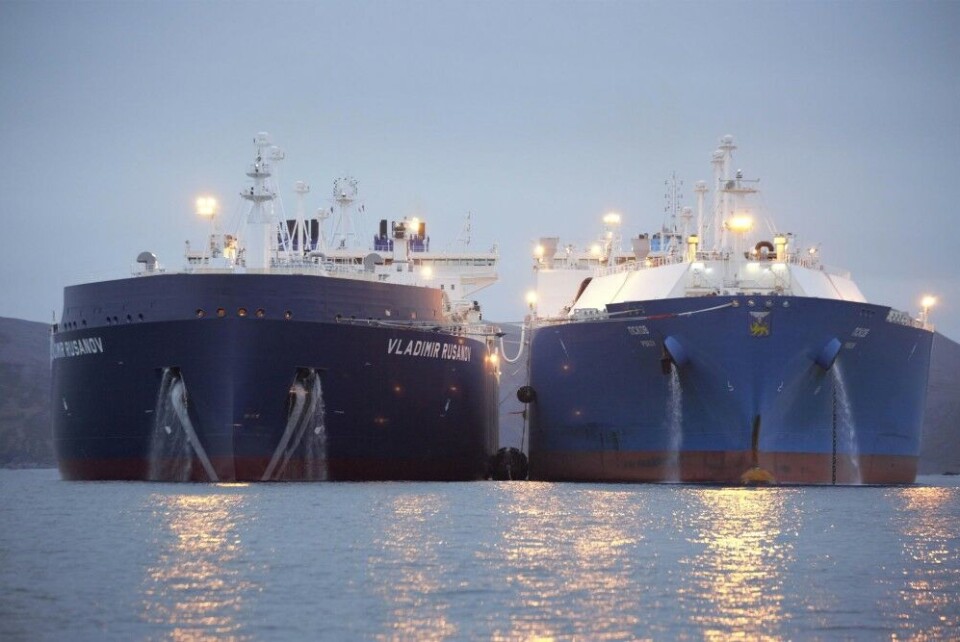 LNG tankers in Arctic waters. Photo courtesy by TSS