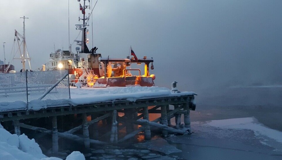 A smaller Russian fishing vessel at port in Kirkenes. Others, like the fish factory trawlers, are much larger. Photo: Thomas Nilsen