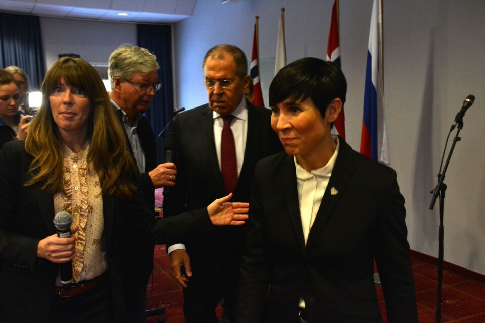 Foreign Ministers Ine Eriksen Søreide and Sergey Lavrov.- Photo: Atle Staalesen