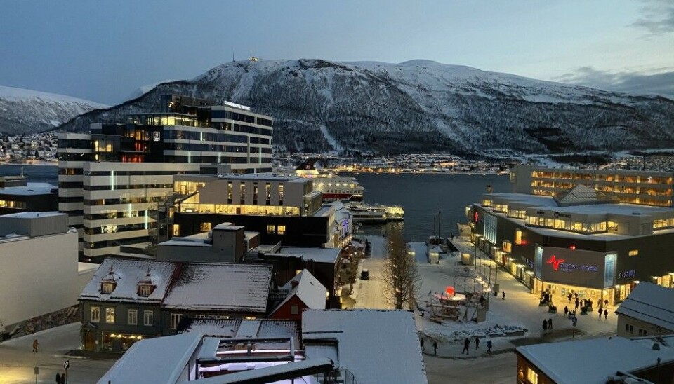 Winter and polar night is what attracts far-away travellers to Tromsø. This photo is taken around noon in January. Photo: Thomas Nilsen