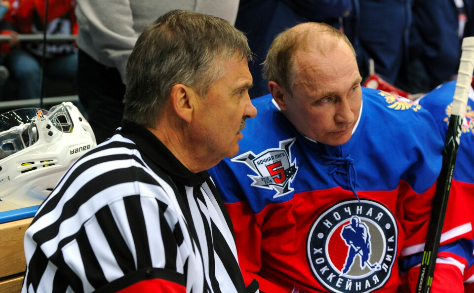 Good hockey friends René Fazel and Vladimir Putin. Photo: Kremlin.ru