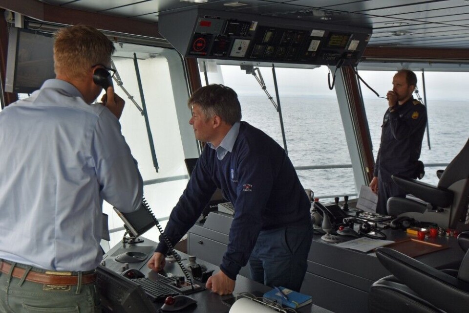 Radio communication will be better in the high Arctic. Here from the bridge on board the Coast Guard ship “KV Barentshav” during exercise Barents 2018. Photo: Thomas Nilsen